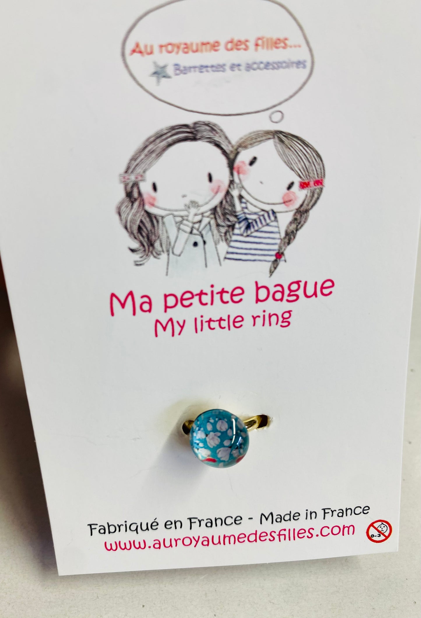 Bague enfant réglable pâquerette