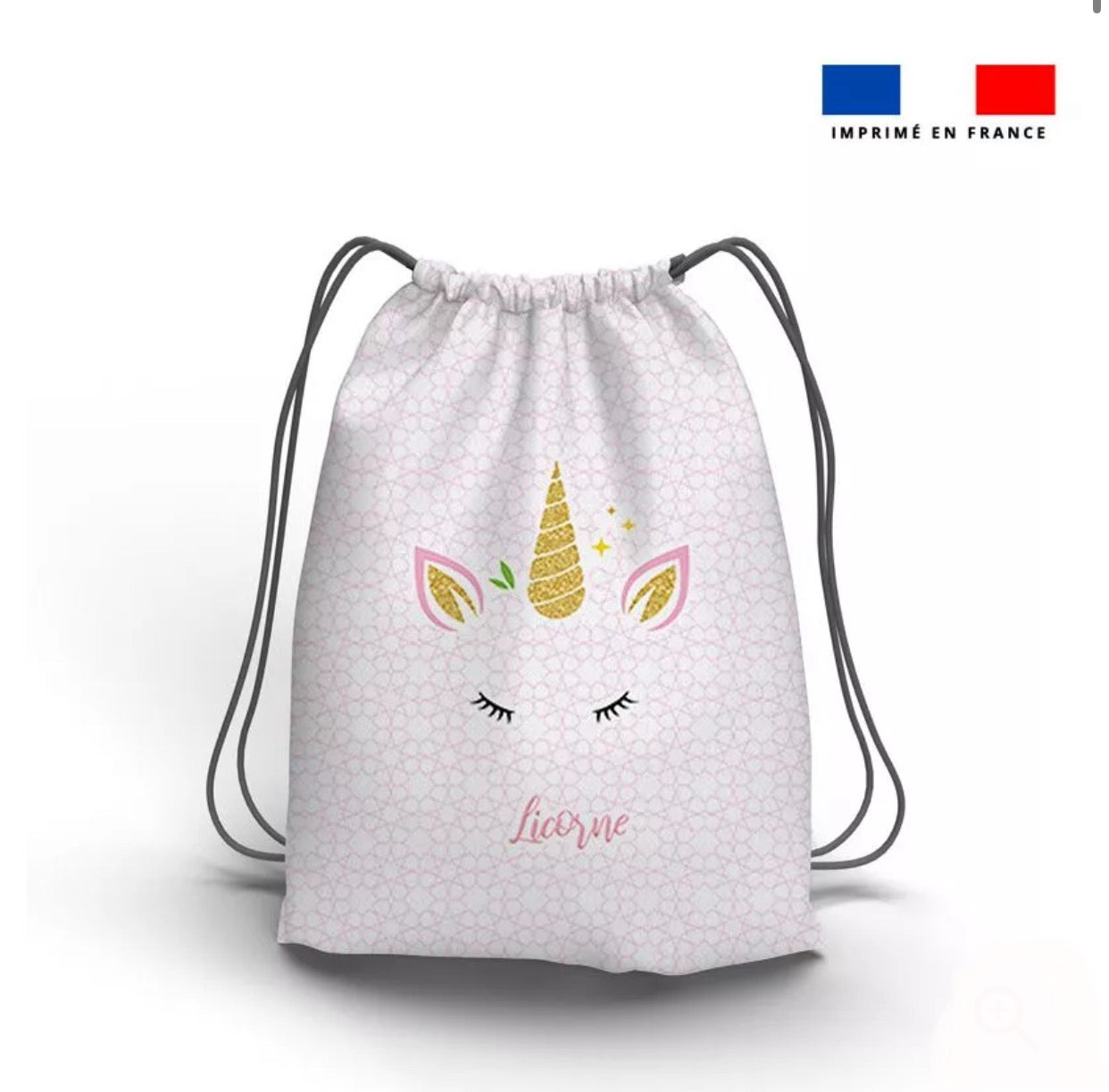 Sac lien coulissant licorne