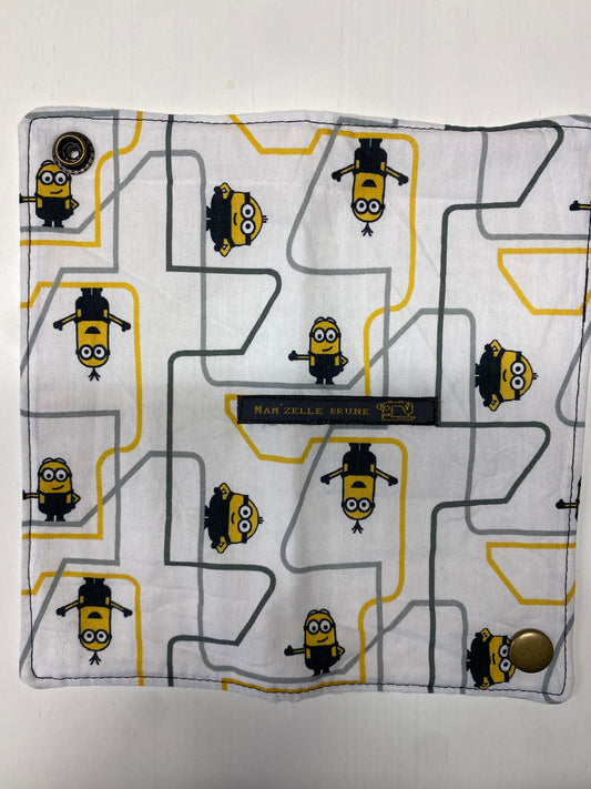 Pochette à savon minions nid d’abeilles