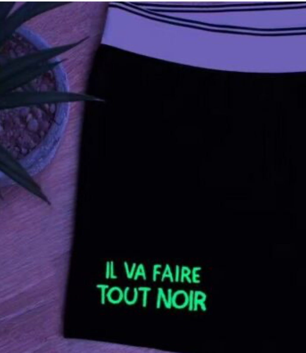 Boxer homme phosphorescent il va faire tout noir taille L