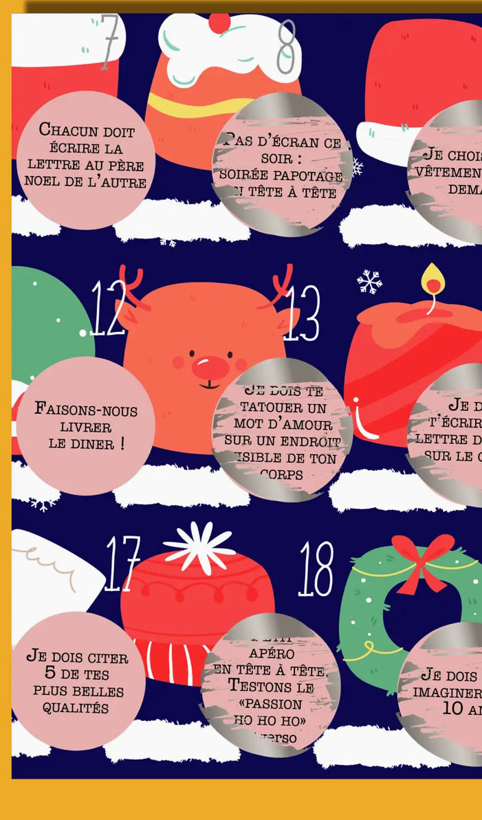 Calendrier de l’Avent à gratter entre amoureux