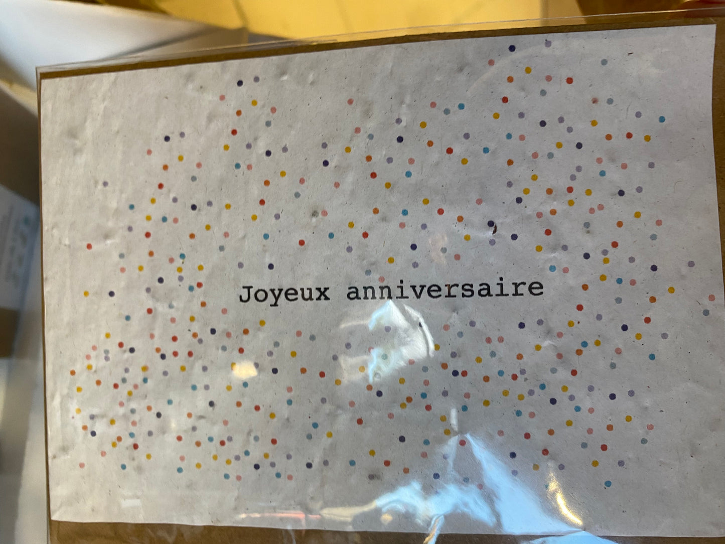 Carte à planter, joyeux anniversaire petits pois