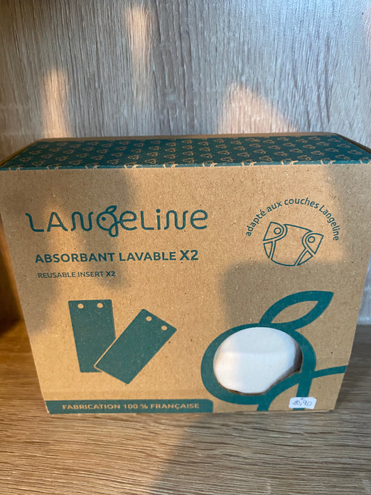 Lot 2 absorbant lavable insert pour couche Langeline