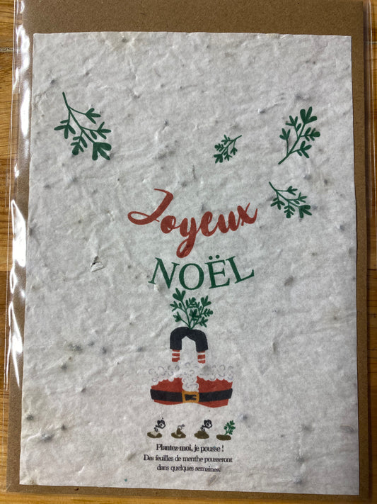 Carte à planter , joyeux Noël